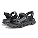 Skechers Men's Hands Free Slip-Ins Go Walk Glide Step 2.0 Quarter Strap Sandal, Black/Black, 8
