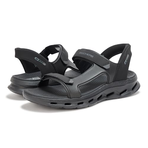 Image of Skechers mens Hands Free Slip-ins Go Walk Glide Step 2.0 Quarter Strap Sandal