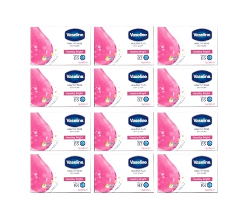 Vaseline Healty Plus Healthy Bright - Pastilla de jabón (75 g, 4 unidades)