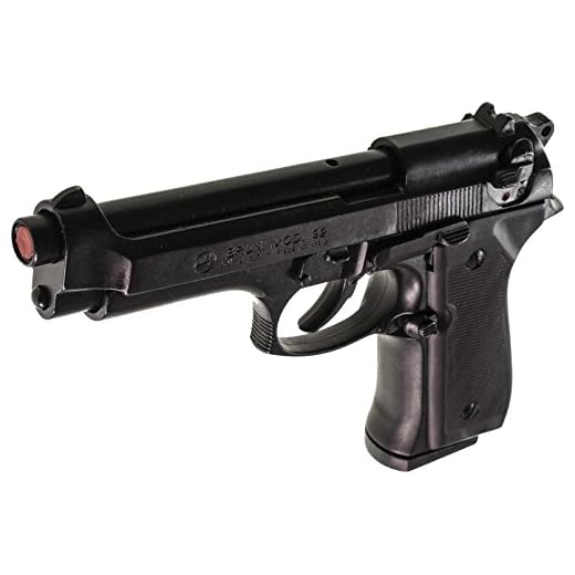 Pistola a salve originale Bruni Full Metal mod. Beretta 92 PAK scarrellante + Valigetta + 50 munizioni