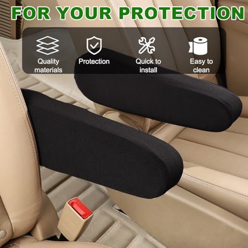 image for Ohleats 2 PCS Car Front Seat Armrest Covers, Comfortable Front Seat Ar