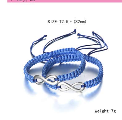Image of COLORFUL BLING Lucky 8 Infinity Couple Bracelet Braided Leather Rope Bangle Wrist Adjustable Chain Fit 7-9 Inch for Lover Friendship