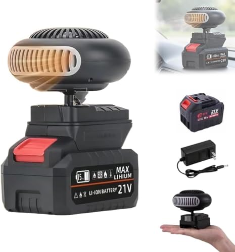 Rechargeable Heater, Battery Powered Heater, Wireless Portable Car Heaters, Battery Operated Heaters For Car Camping And Indoor Outdoor (15-cell battery)