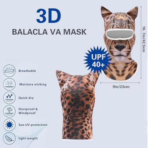 Image of Balaclava Mask 3D Print Full Face Mask Cooling Neck Gaiter Sun Protection Face Cover Mask Windproof Ski Mask