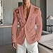 Men's Hollow Out Y2K Blazer Jacket Classic Single Breasted Slim Fit Long Sleeve Coat Wedding Party Fashion Jackets Pink-L
