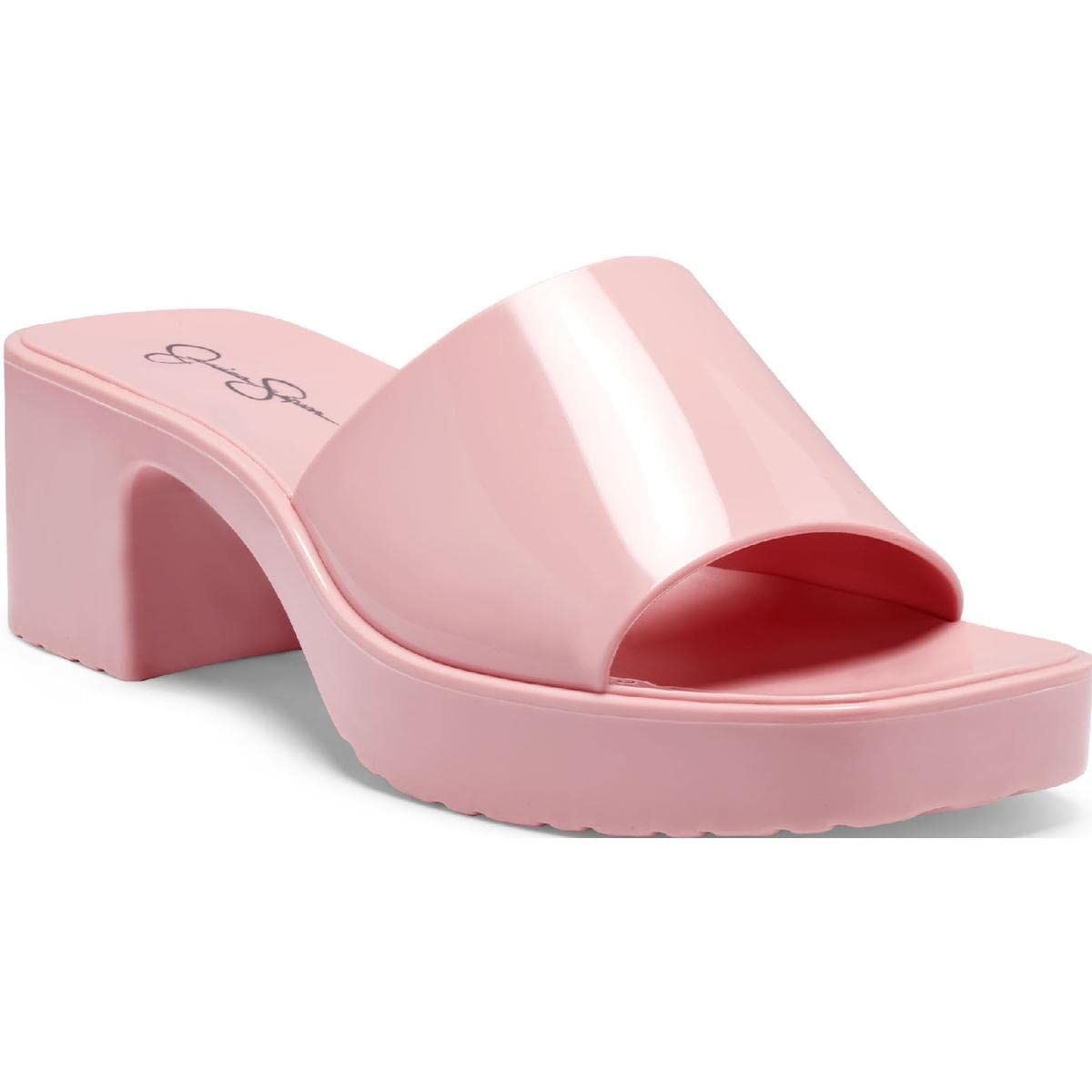 Jessica Simpson Gavena Women's Patent Square Toe Slide Sandals