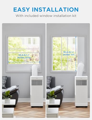 Image of Midea 10,000 BTU ASHRAE (7,100 BTU SACC) Portable Air Conditioner, Smart Control, Cools up to 300 Sq. Ft., with Dehumidifier & Fan mode, Easy- to-use Remote Control & Window Installation Kit Included