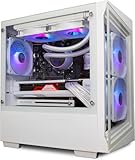 ionz Gaming PC - Desktop Computer, Ryzen 5 7600X, Radeon RX9060 XT, 32GB DDR5 RAM, 1TB NVMe SSD, 240mm AIO, 600W 80+ PSU, Windows 11, Wifi | White - G1