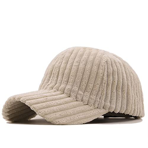Casquette velours côtelé femme beige/blanc M/L | Pêche & Chasse