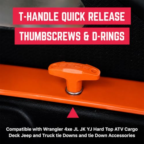 Image of GPCA Quick Release Hardtop Bolts M8 25mm Thumbscrew for Ford Bronco | Hardtop Removal, Bronco Accessories, Cargo Tie Down, GP Anchor PRO w /o Nut (8PC, Orange)