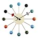 Produktbild SovelyBoFan Einfache Bunte Kugel Moderne Uhr Kunst Simulation Sport Dekorative SüIgkeiten Wanduhr Mischfarbe Metall + Massivholzkugel
