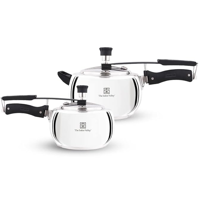 Buy The Indus Valley Stainless Steel Pressure Cooker Inner Lid Combo