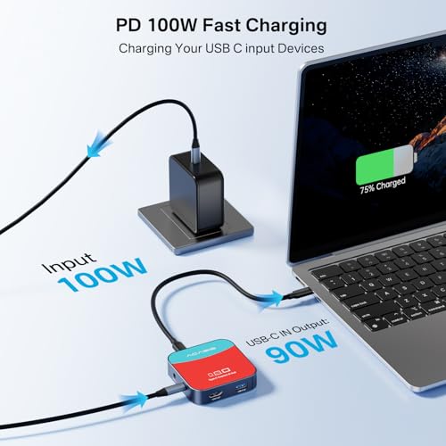 Image of ACASIS Capture Card & Docking Station 2-in-1 for Nintendo Switch - 1080P 60FPS Video Capture for Nintendo /Streaming /Meeting, 2 USB-A 3.0, 1 USB-C 3.0 for Data Transfer
