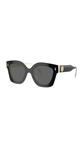 Tory Burch Women's Miller Irregular Sunglasses - 49-20-145 - Black/Ivory