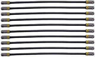 Cabelcon 10 x 30 cm Jumper, kabel krosowy, kabel połączeniowy F na wtyczkę F, FRNC czarny, 3-krotnie ekranowany, kabel koncentryczny, wodoodporny, odporny na promieniowanie UV, FM-CXJ6-FM/CX3/B/0.3