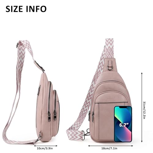 Image of TANTOMI Small Sling Bags for Women, Leather Cross body Purses Bag for Daily Travel Leisure Sport Fanny Packs with Adjustable Strap