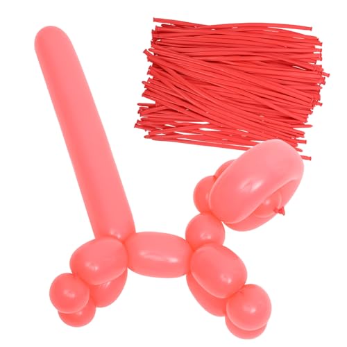STOBAZA 100 Pezzi Palloncini Modellabili Spessi Kit DIY per Decorazioni Feste Compleanno Palloncini Twist Resistenti per Arco e Bouquet Creativi Colore Rosso Anguria
