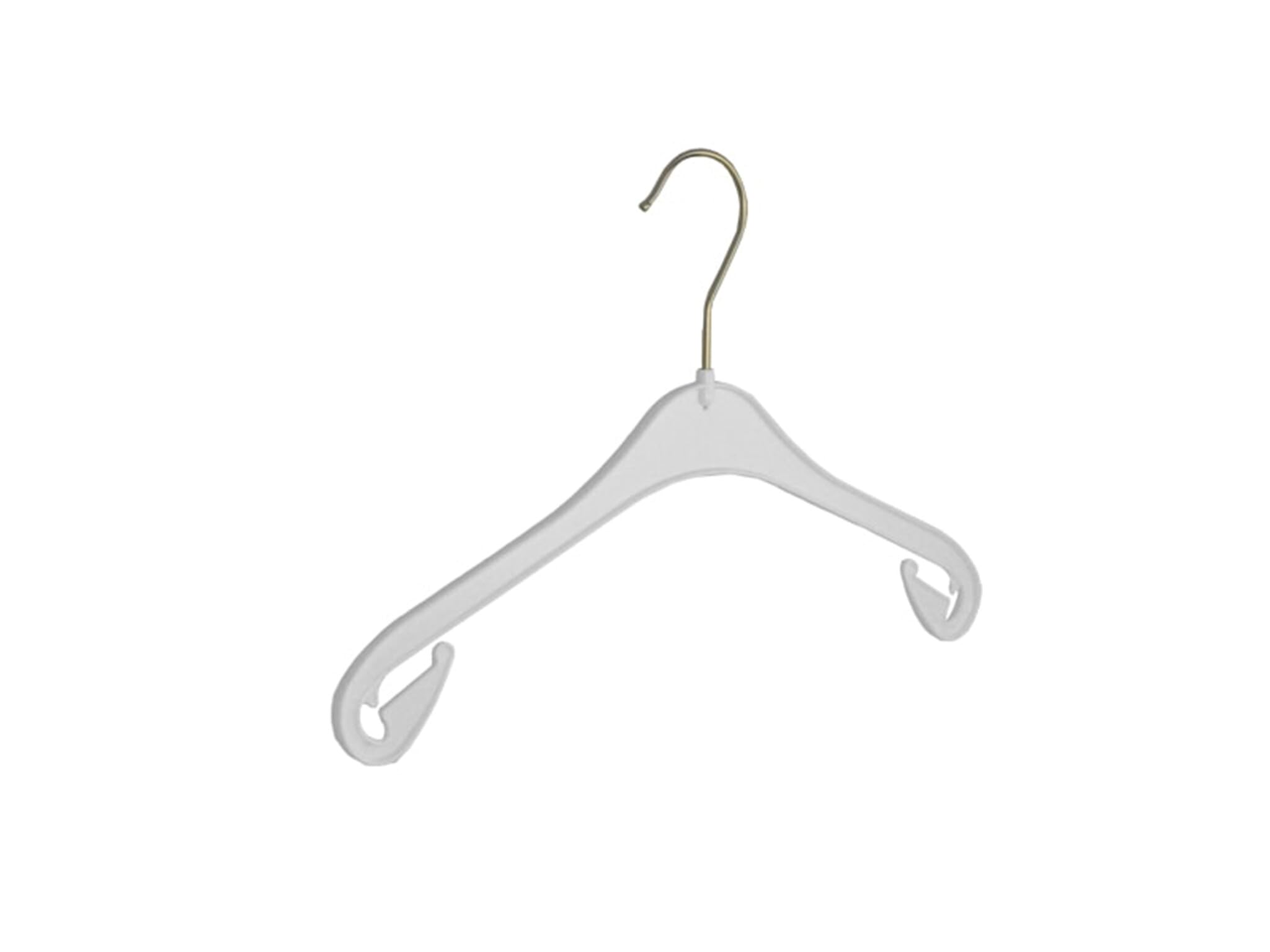 Kleiderbügel, Hemdenbügel, Blusenbügel, 80er Set, Kunststoff, Weiß, Rockkerben, Bluse, Shirt, Hemd, Jacke, Rock, 360° Drehbarer Haken, 33 cm (NA33_01/80)