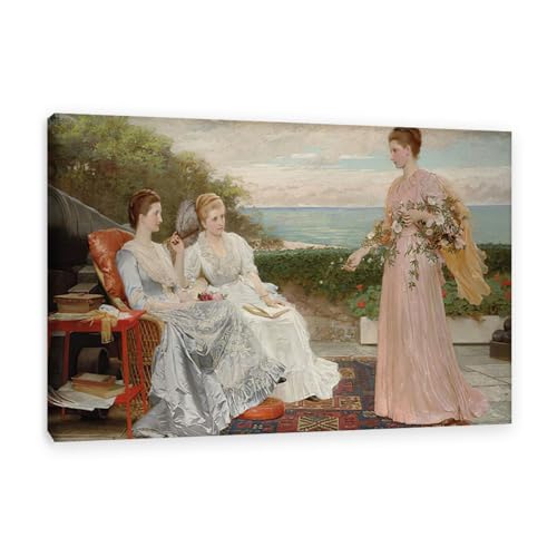 Reproduction de peintures à l'huile La rampe sur toile 80x120cm avec cadre interne