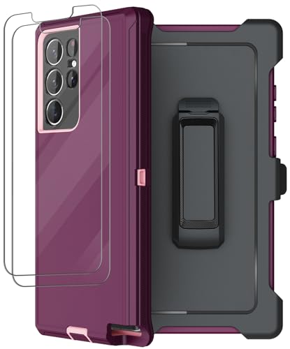Coque Samsung S22 Ultra antichoc bordeaux idéale pour vos randonnées et chantiers extérieurs