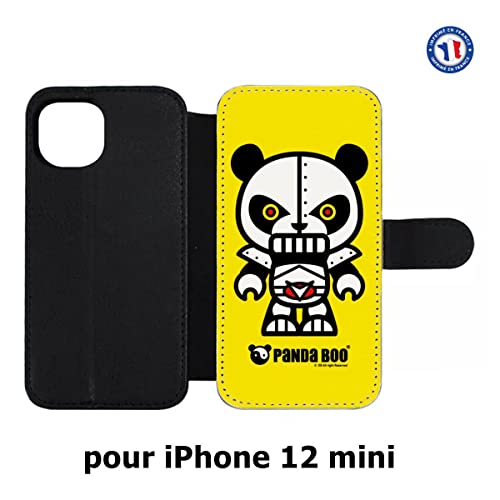 Housse iPhone 12 Mini Panda Boo cuir robuste et antichoc
