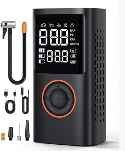 Tire Inflator Portable Air Compressor Cordless Mini Bike Pump