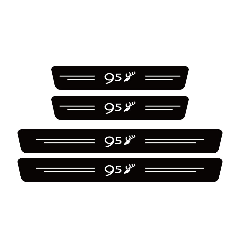 SDYAYFGE 4Pcs Kick Plates Car Door Sill Protector,for SAAB Hirsch
