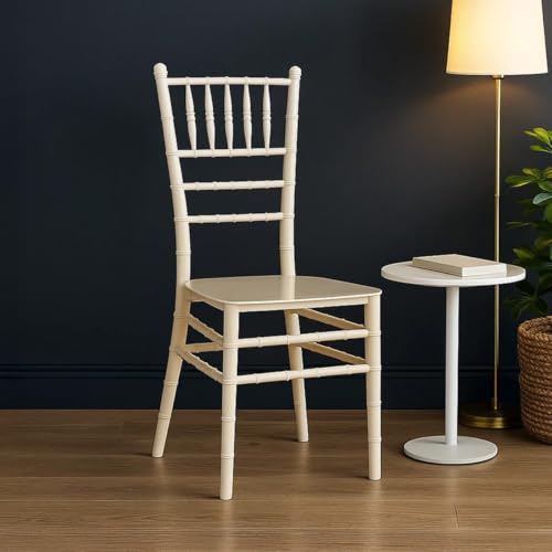 Image of Nilkamal Bliss Plastic Chair | Royal Look with Balanced Posture Support | for Living Room, Dining Room, Garden, Cafes, Balconies, Weddings & Events | Steel Pearl White