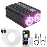 YINGTOUSHI Twinkle Starlight Headliner Kit, Dual-Head 800pcs 0.03in 9.8ft Fiber Optic Light Music Sync Remote Control for Car Home Ceiling Star Lights