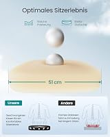 SONGMICS Bürostuhl ergonomisch, mit Netzgewebe, Lendenstütze, Armlehnen | Drehstuhl, Schreibtischstuhl, Wippfunktion, Tintenschwarz, KIME Kollektion OBN043BH02 – Ansicht 6