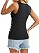EasyGala Womens Deep V Neck Tank Tops Sexy Sleeveless Wrap Tops Fitted Ruched Shirts 2026 Black Large