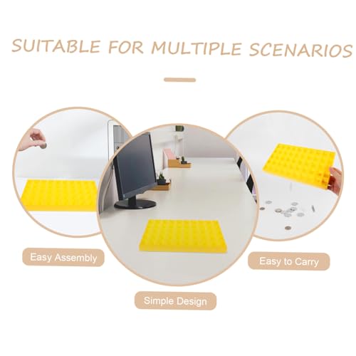Caja organizadora para monedas Angoily en plástico amarillo miniatura 3