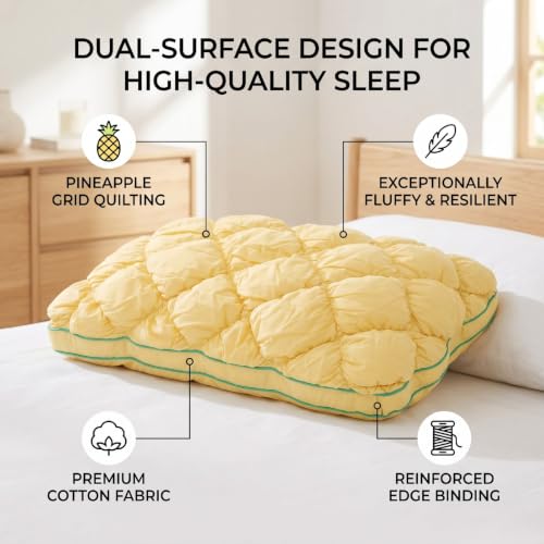 Almohada de cama esponjosa Luocute alta transpirable contra el dolor cervical 5