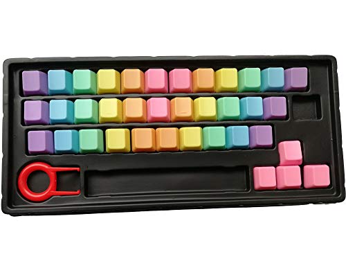 Athyior ABS Keycaps 37 Teclas para Teclados Mecánicos Juegos con Extractor de Teclas Color del Arco Iris