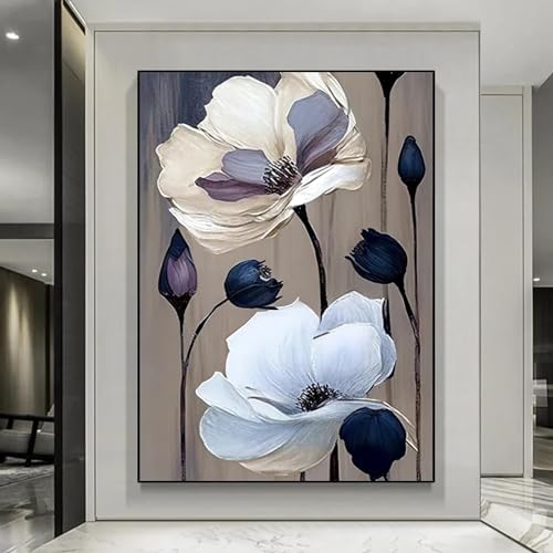 Imprimés floraux pour salon et décoration murale de feuilles KEBIA 50x70
