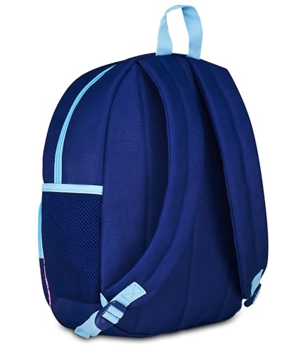Seven Lilo & Stitch Kindergartenrucksack, Blau, Fronttasche mit Reißverschluss, Tasche für Trinkflasche, Kindergarten und Freizeit, Mädchen, blau, Taglia unica, Casual