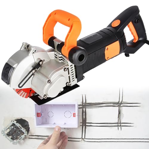 Beachtiful Rozadora de Pared de 4800 W, Máquina Cortadora de Ranuras de Pared, Rozadora de Pared Eléctrica, Máquina Cortadora de Ranuras, con 5 Hojas de Sierra, Profundidad de Corte de 42 mm
