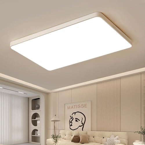 Plafonnier LED 78W carré blanc 65 cm à intensité variable - 2