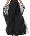 Produktbild Damen Lange Tüll Rock 4 Layer Rock Tüll Maxiröcke Elegante Hochzeit Röcke Lang Festlich Rock Hochzeit Cocktail Langrock Prinzessinenkleid M(Schwarz