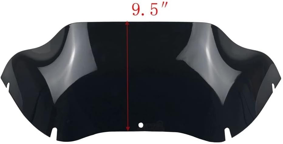 9.5" Black Windshield Windscreen Wind Splitter Compatible for 98-13 Harley Davidson Touring Road Glide FLTR 1998-2013 (Tint)
