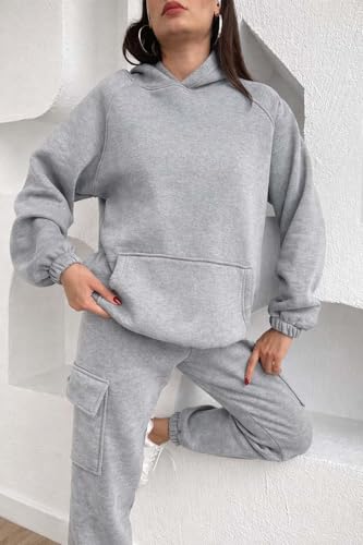 Image of KOTTY Women's Fleece Tracksuit | Comfortable Winter Coordset with Joggers & Hoodie | Soft Workout Wear for Walking, Trekking & Gym