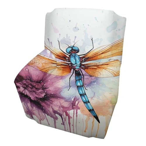 Housse de canapé extensible libellule aquarelle 81-119 cm durable