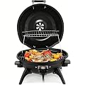 Electric Grill, Techwood Outdoor Electric BBQ Grill, Portable1600W Tabletop Grill for Party, Patio & Backyard Use, Black