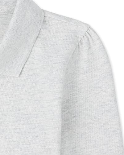 Image of The Children's Place Girls' Uniform Long Sleeve Ruffle Pique Polo