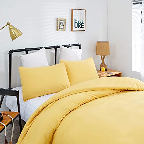 Pureant Yellow Comforter Sets Queen Women Girls Pale Yellow Bedding Comforters Cotton Solid Yellow Adults Teens Comforters Plain Light Yellow Dorm Quilts Soft Health Blanket Warm Fresh Luxury Bedding #TOP2