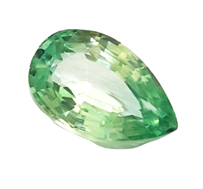 Saphir vert naturel 15x10x7mm gemme poire facettée GH_NAT_10723 pour bijou