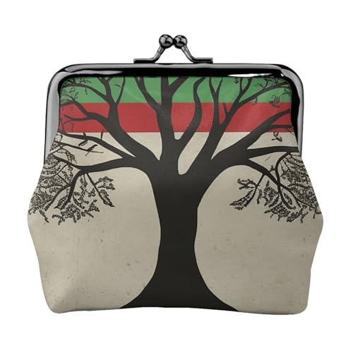 Tree Flag Leather Coin Pouch