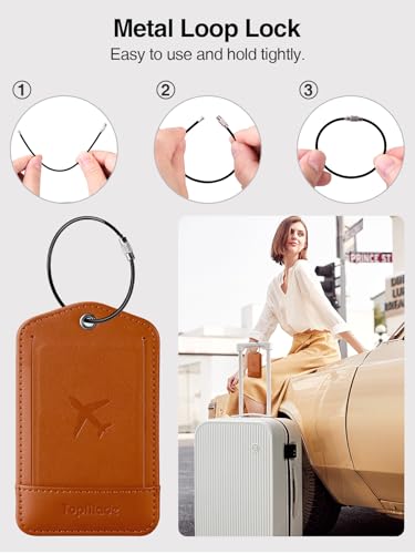 Image of TopMade Luggage Tags, Works with Apple Find My, Smart Suitcase Tag Tracker