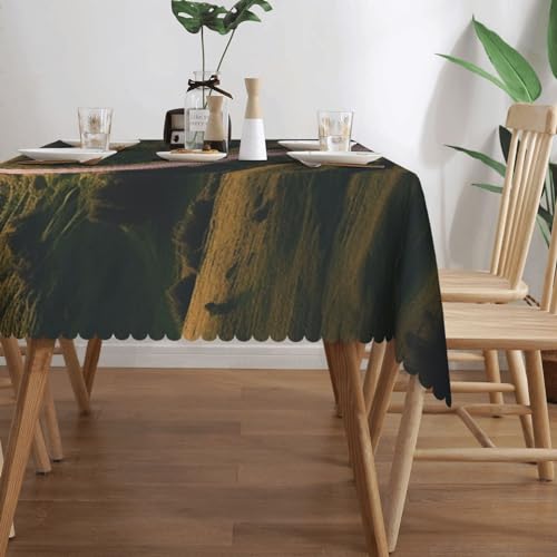 Nappe rectangulaire imperméable contre les taches d'huile sur la table de salle à manger