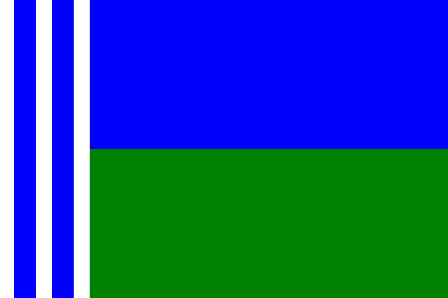Drapeau XL Kogalym de l'Okrug des Khantys-Mansis grande taille pour mât extérieur